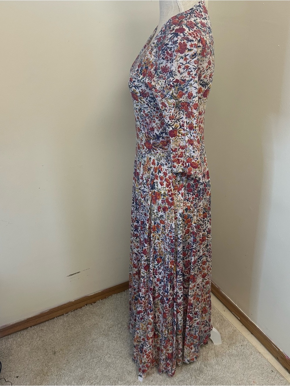 Peruvian Connection Tivoli Maxi Dress XS Multicolor Floral Cottagecore Boho EUC - Picture 4 of 9